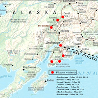 Places visited in Alaska May 2015