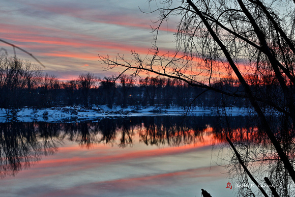 Sunset, Connecticut River, Hadley
