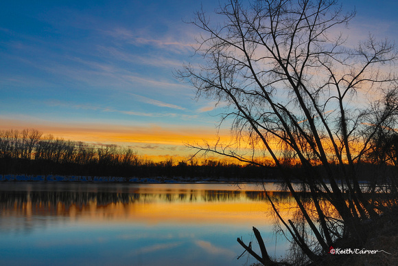 sunset CT River 1-10-13