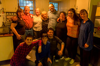 Family gathers in the kitchen