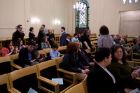 gathering at the synagogue
