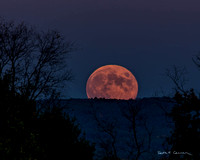 Moonrise seen from Sylvia Heights, Hadley, Massachusetts