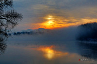 Sunrise over Holyoke Range - CT River Jan2014
