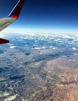 Southwest flight over Rio Grande gorge near Espanola, New Mexico