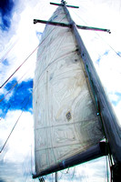 The mainsail of the whaling yacht Elsie Menota