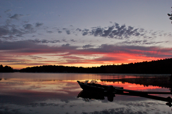 sunrise at Damariscotta Lake