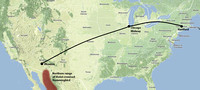 flight path from Massachusetts to Arizona