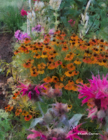 Andover flower bed, a la Cezanne