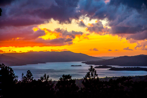 Sunset at Arenal Lake