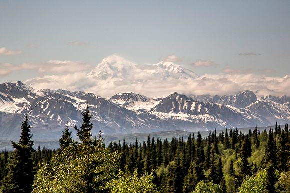Mt. McKinley, from Alaska Railway 80 miles away
