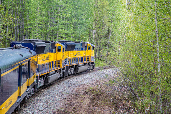 Alaska Railway returning Denali to Anchorage May 27, 2015