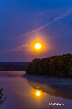 Moonset over Connecticut River